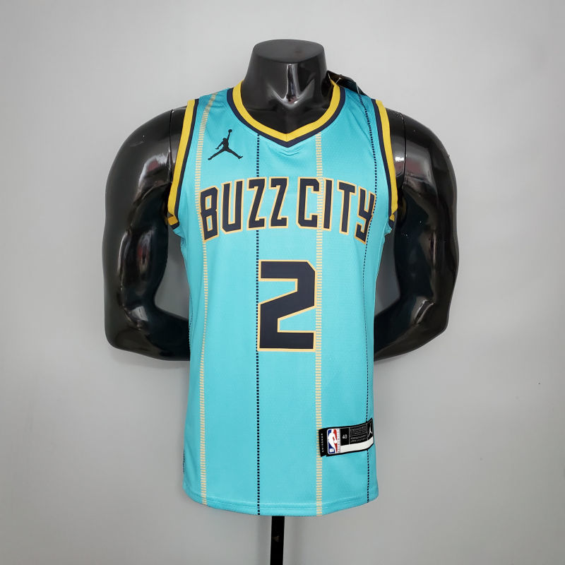 New Hornets BALL#2 Green NBA Jersey S-XXL