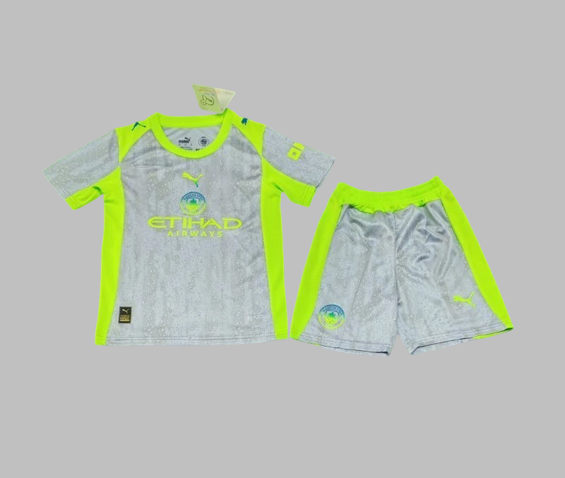 25-26 Manchester City Third Kids Cheap Soccer Jerseys Yupoo