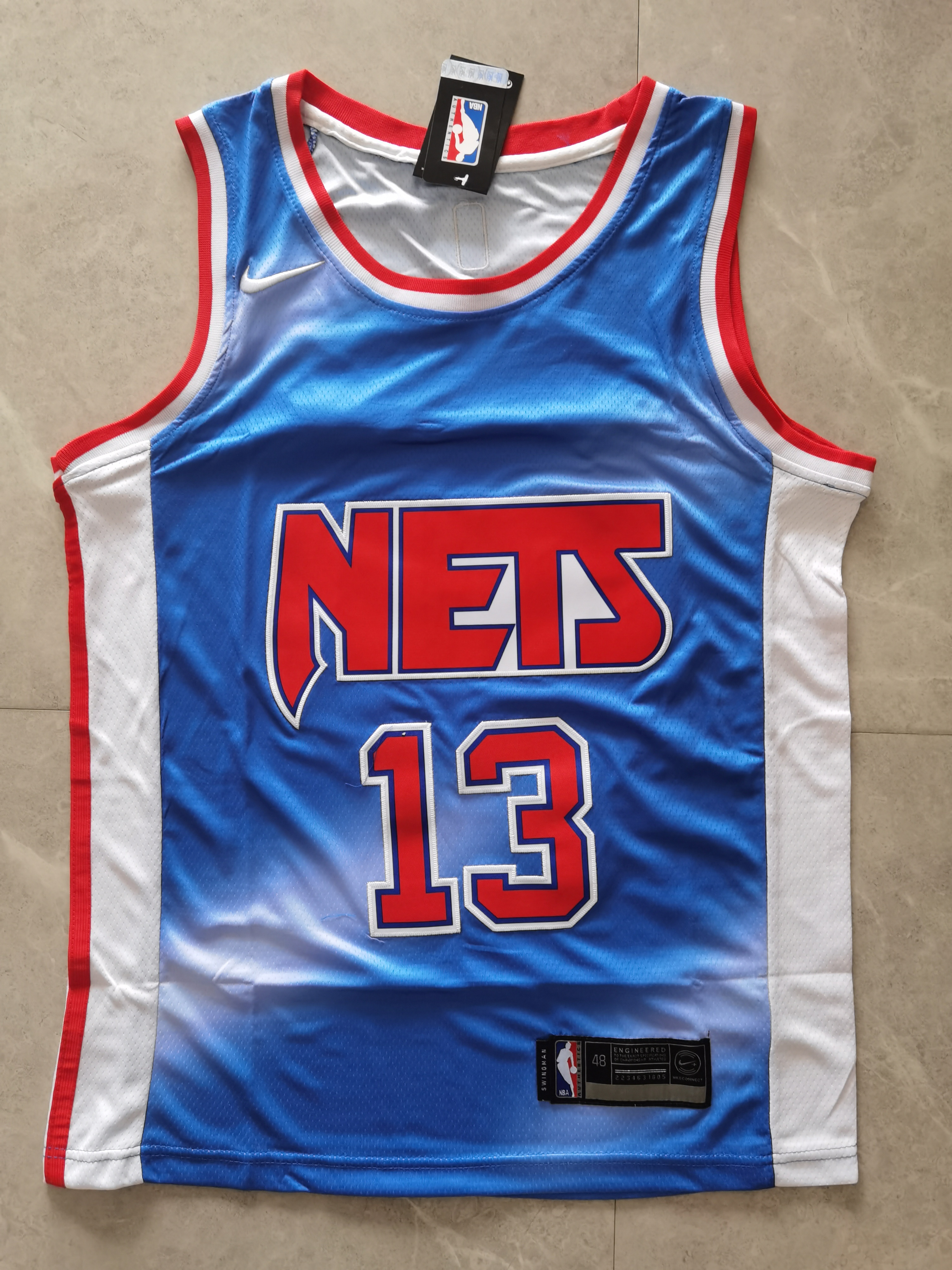 2021 Nets #13 Retro Embroidery