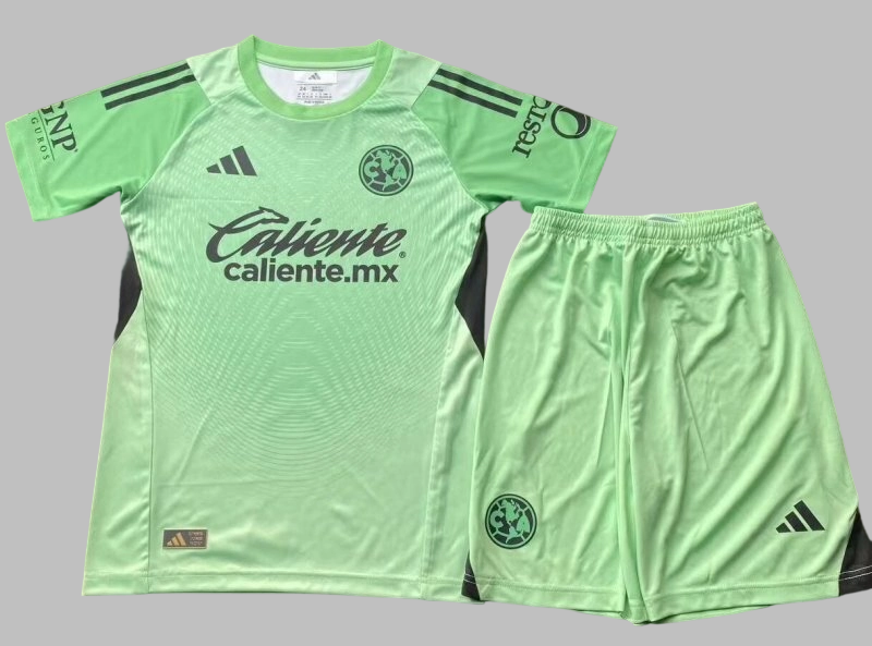 25-26 Club America Goalkeeper Kids Cheap Soccer Jerseys Yupoo