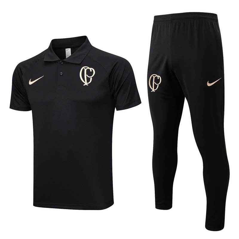 23-24 Corinthians Black Polo Suit Yupoo
