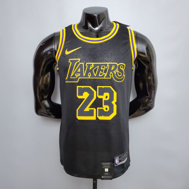 New James #23 Lakers black NBA jersey Size XS-XXL
