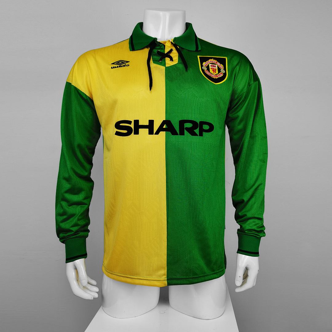 Retro: 92 M-u yellow-green long sleeve S-2XL