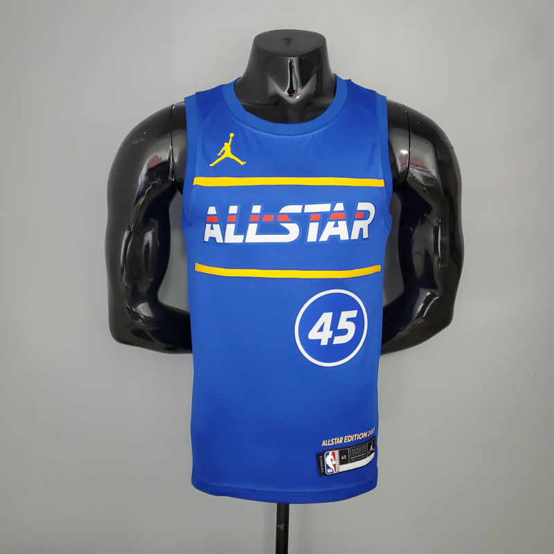2021 MITCHELL#45  All-Star Blue NBA Jersey S-XXL