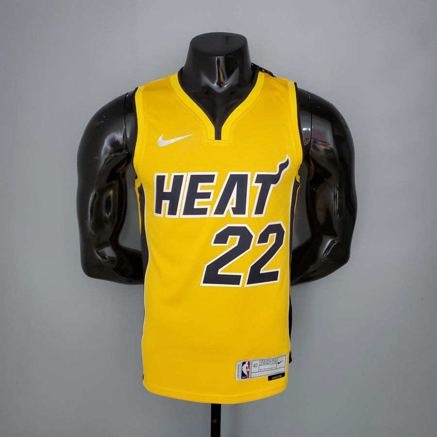 2021 BUTLER#22 Heat Bonus Edition Yellow NBA Jersey S-XXL