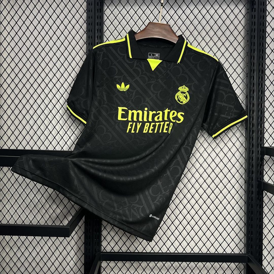 Real Madrid 2024/25  X BLACK AND NEON UNIQUE Jersey S-XXL