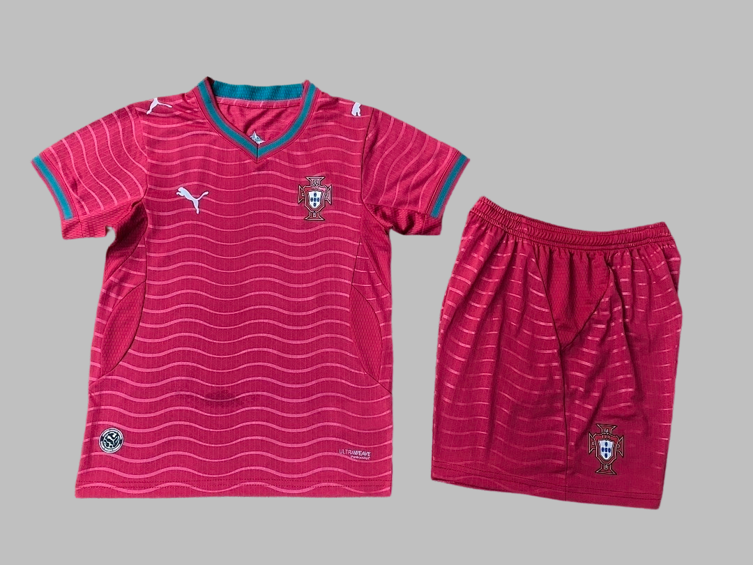 2026 Portugal Home Kids Cheap Soccer Jerseys Yupoo