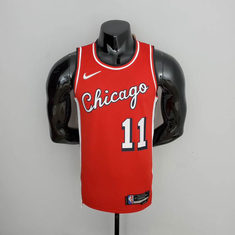 75th Anniversary 2022 Season Chicago Bulls DeROZAN#11 City Edition Red NBA Jersey S-XXL