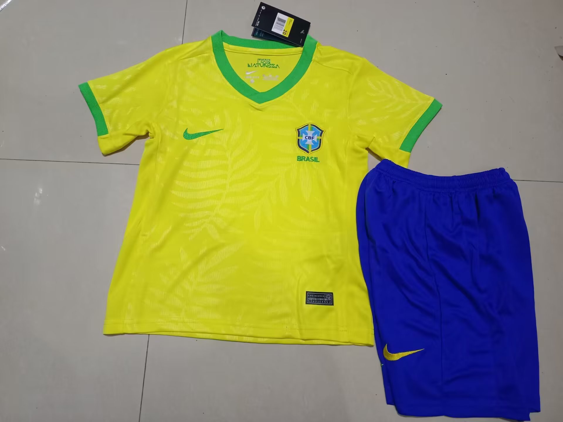 23-24 Brazil Home Kids Soccer Jerseys Yupoo