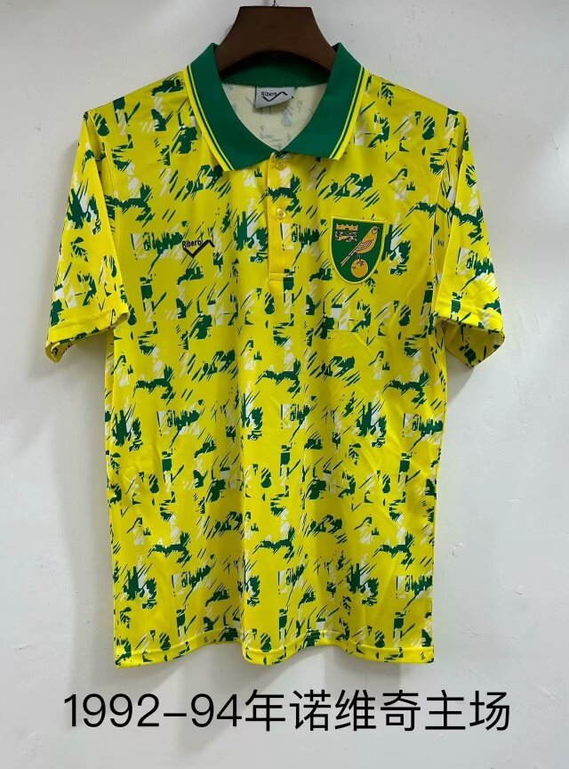 1992-94 Norwich City Home Retro Soccer Jerseys Yupoo