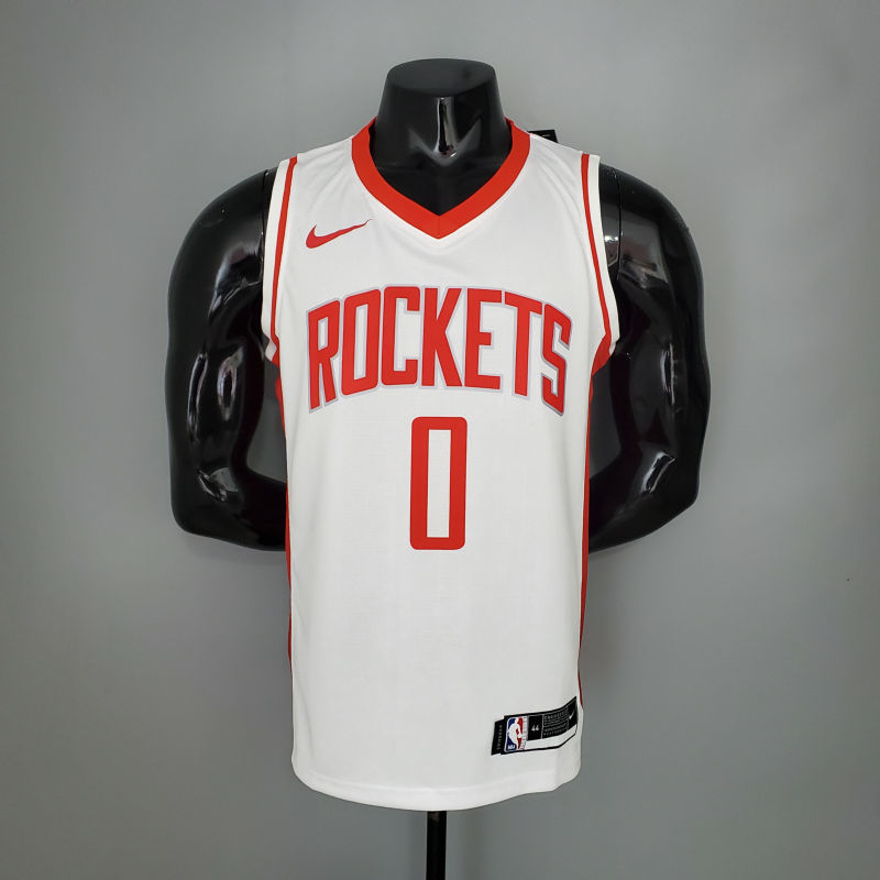 2021 WESTBROOK#0 Rockets White NBA Jersey S-XXL