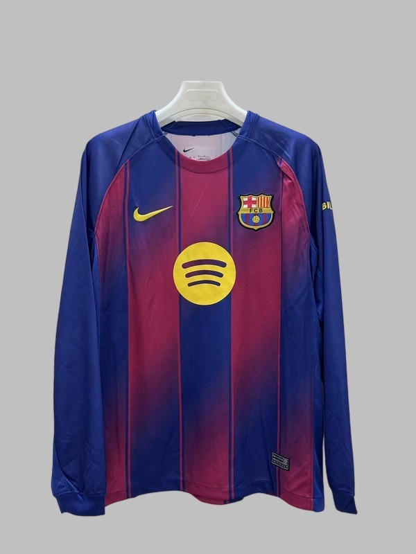25-26 Barc Home Long Sleeve Cheap Soccer Jerseys Yupoo