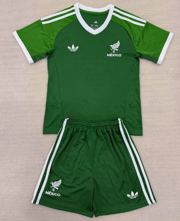25-26 Mexico Goalkeeper Kids Cheap Soccer Jerseys Yupo