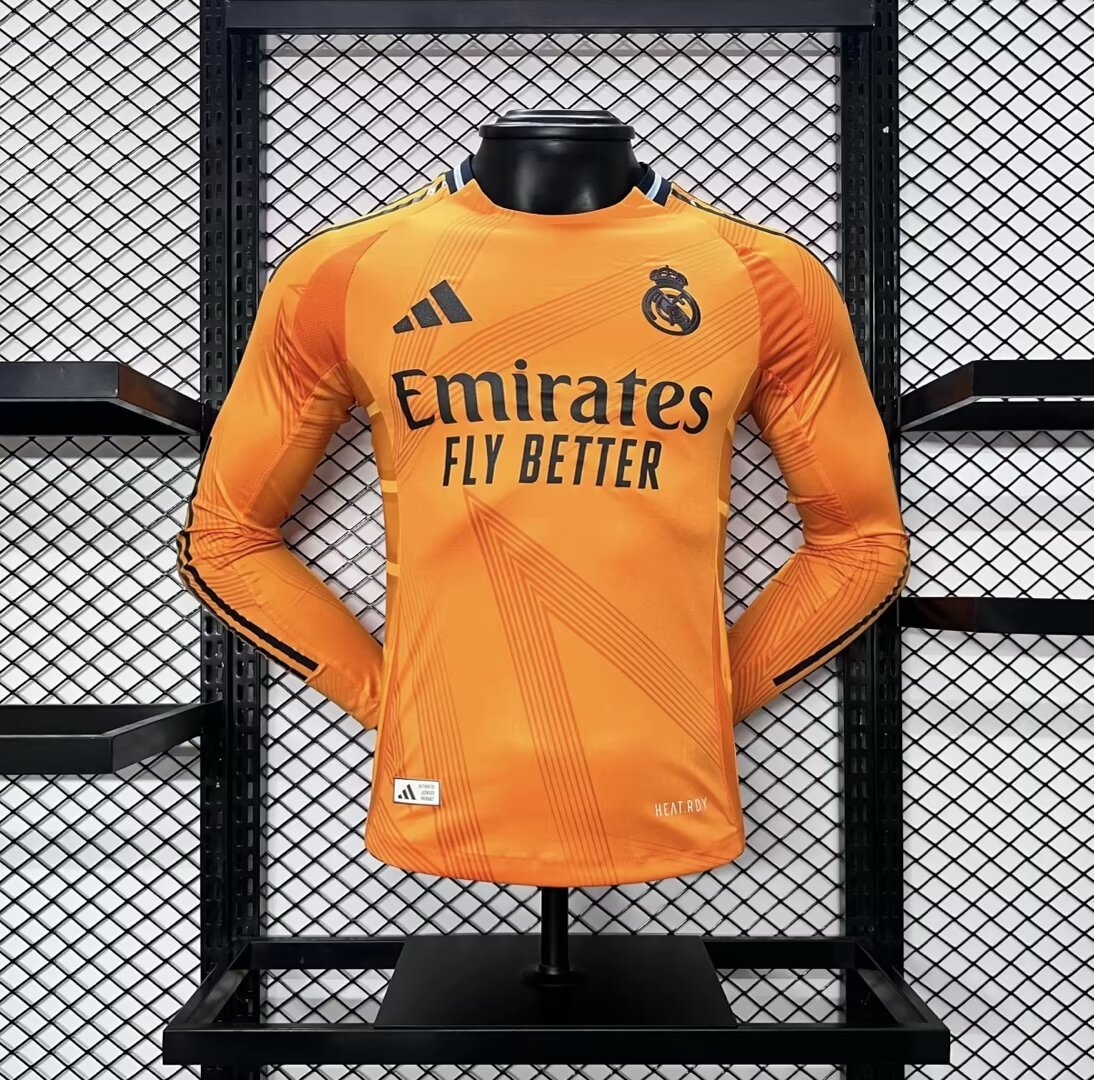24-25 Real Madrid Away Player Version Long Sleeve Soccer Jerseys Yupoo