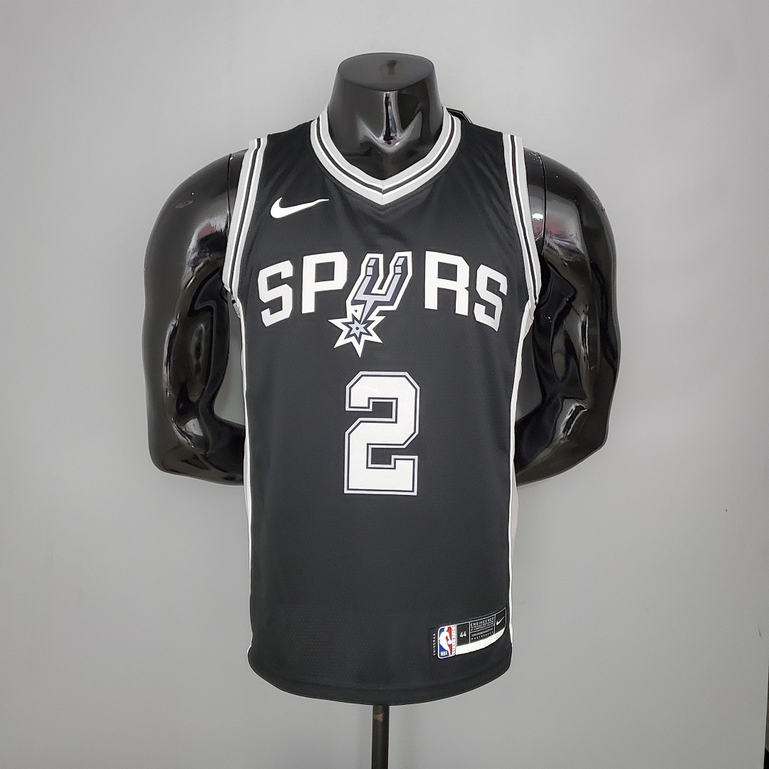 LEONARD#2 Spurs Black NBA Jersey S-XXL