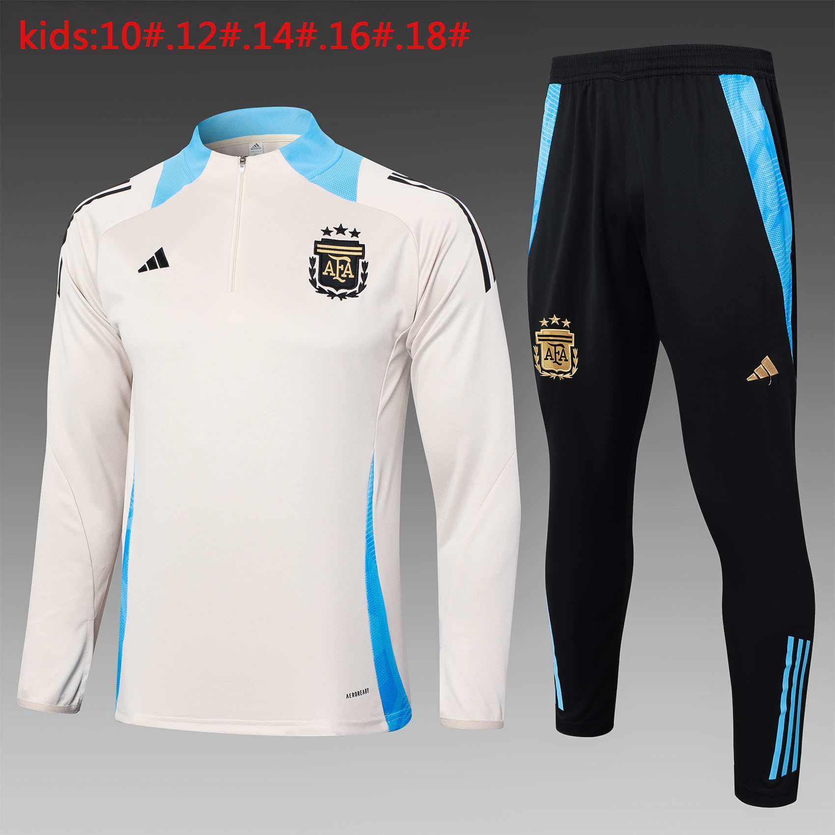 2024 Argentina Kids Long Sleeve Training Suit Yupoo