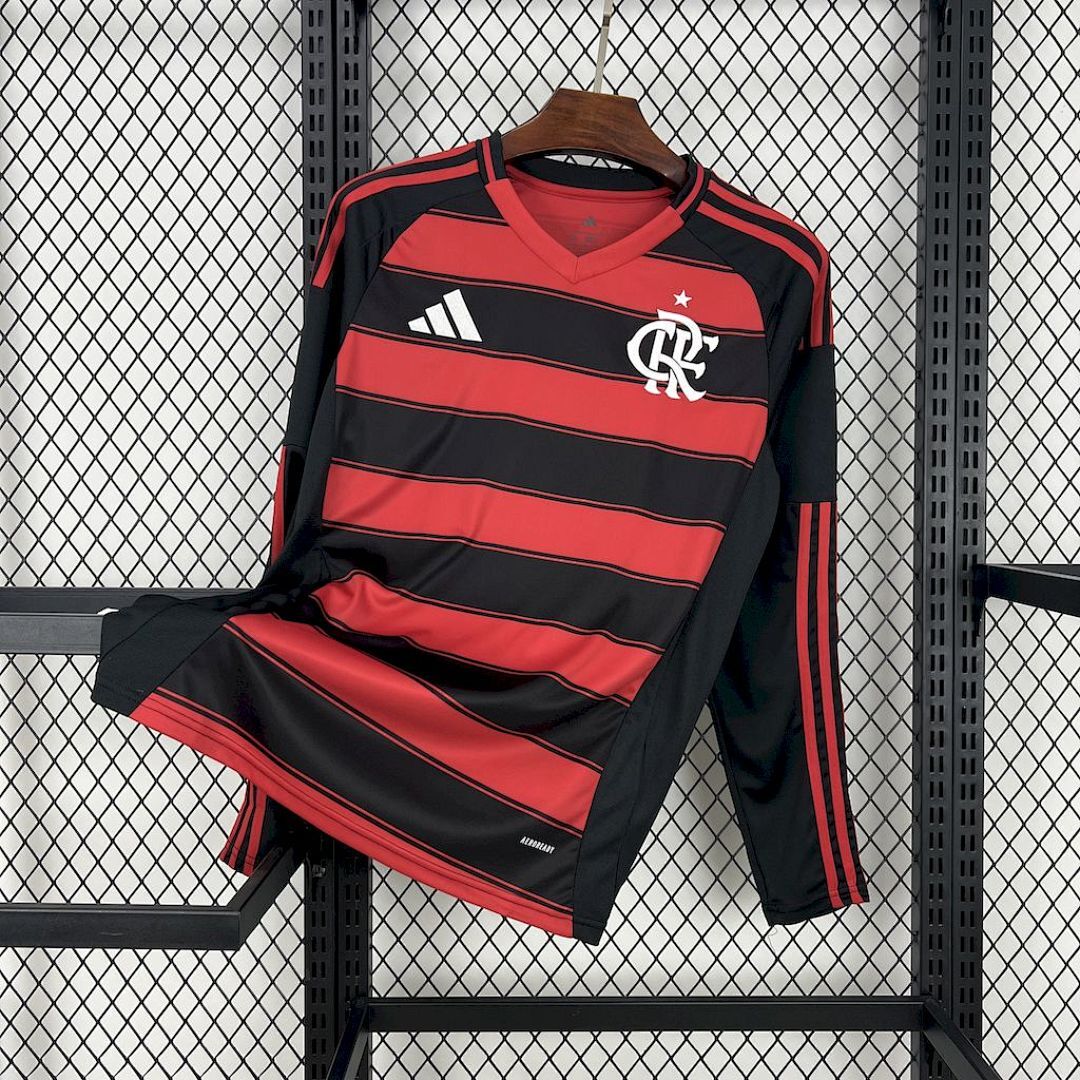 Flamengo 2025/26 Home Long Sleeves Jersey