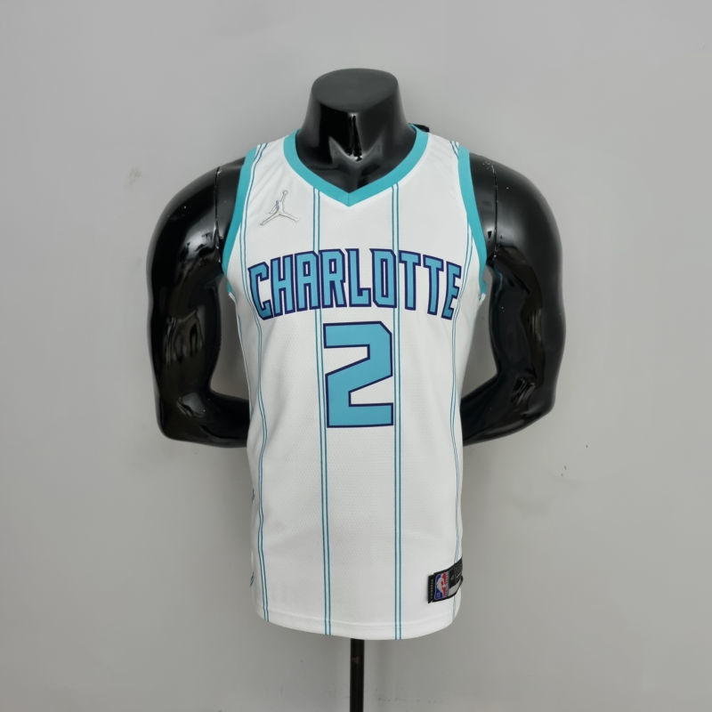 75th Anniversary Ball #2 Charlotte Hornets White NBA Jersey S-XXL