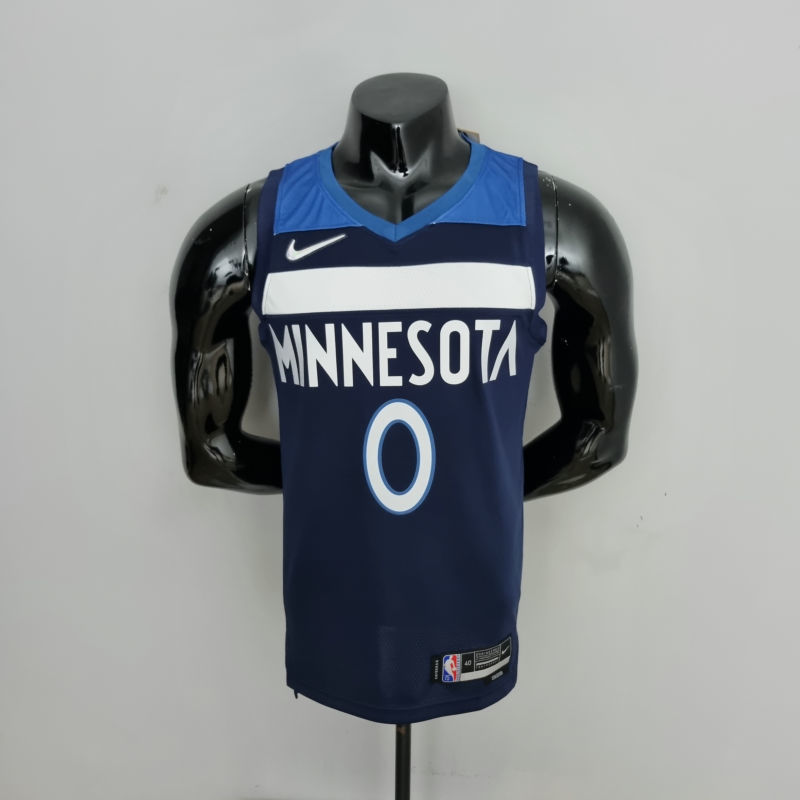 75th Anniversary Minnesota Timberwolves Russell #0 Royal Blue NBA Jersey S-XXL
