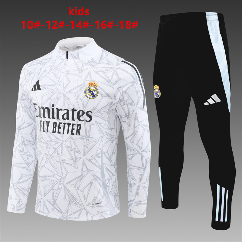 24-25 Real Madrid Kids Long Sleeve Training Suit Yupoo