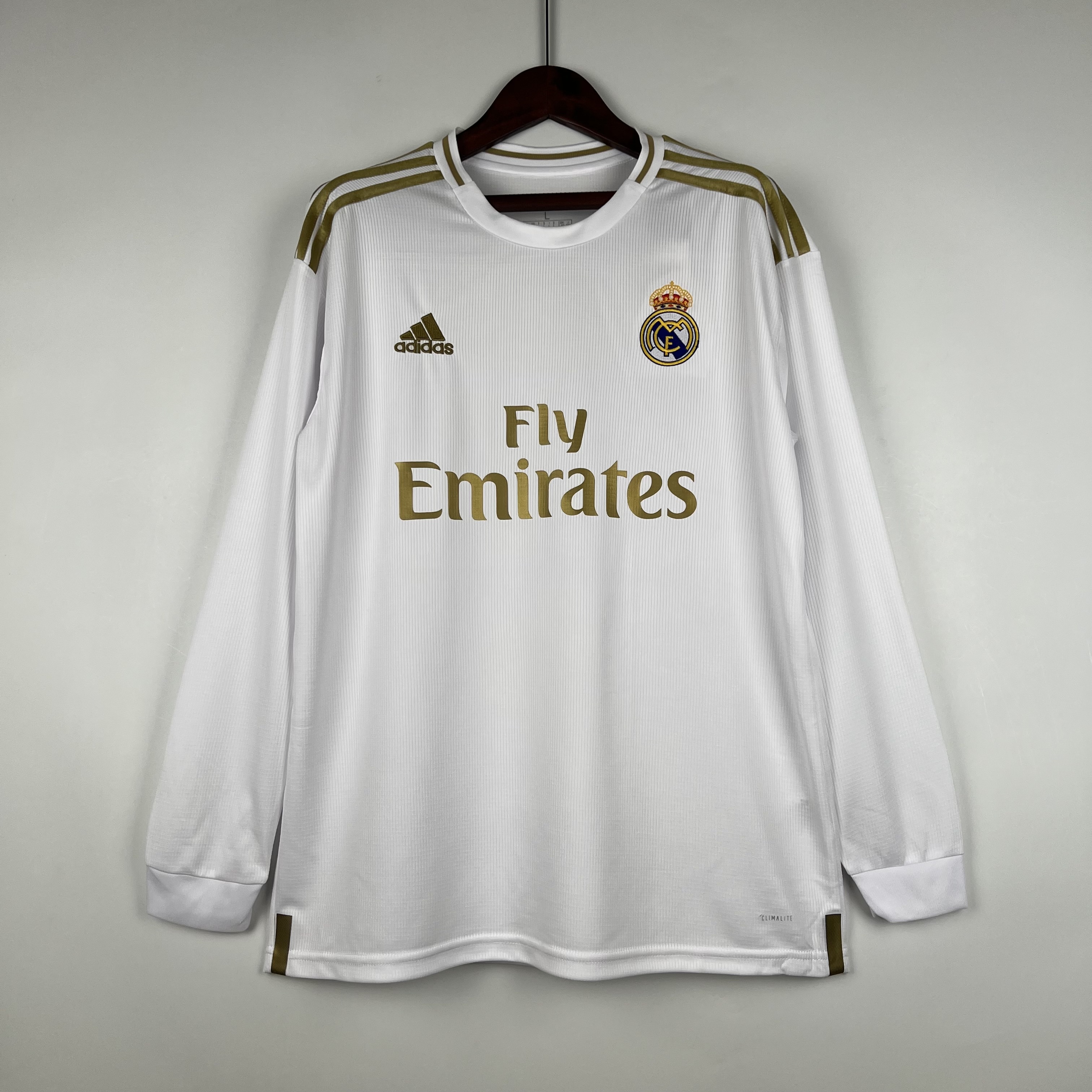 19-20 Real Madrid Home Retro Long Sleeve Soccer Jerseys Yupoo