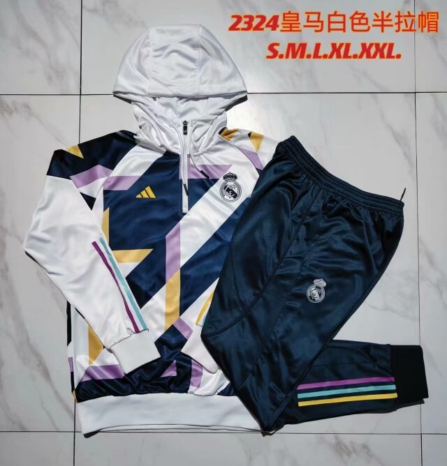 23-24 Real Madrid Hoodie Long Sleeve Training Suit Yupoo