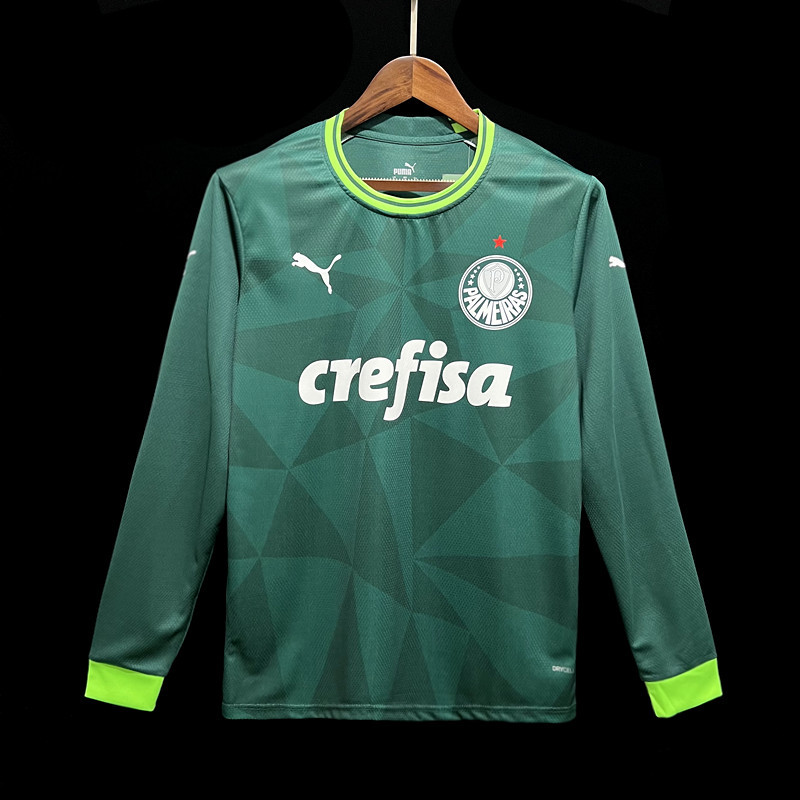 23-24 Palmeiras Home Long Sleeves Soccer Jerseys Yupoo