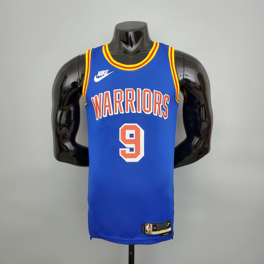 75th Anniversary Iguodala #9 Warriors Retro Edition Blue NBA Jersey S-XXL