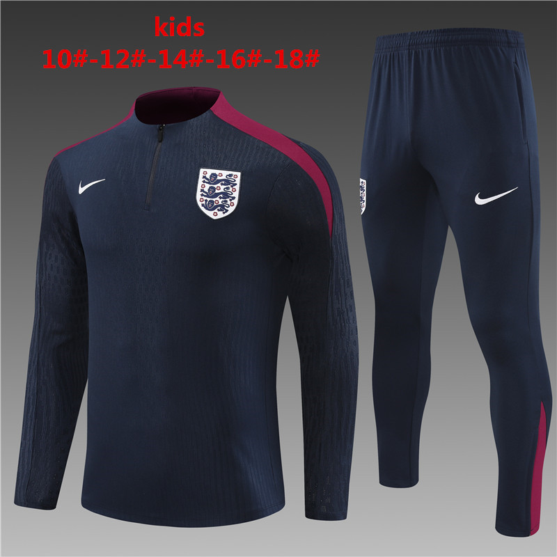 2024 England Kids Player Long Sleeve Training Suit Yupoo