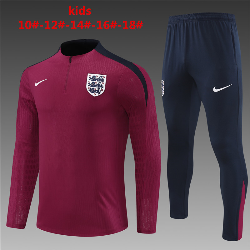 2024 England Kids Player Long Sleeve Training Suit Yupoo