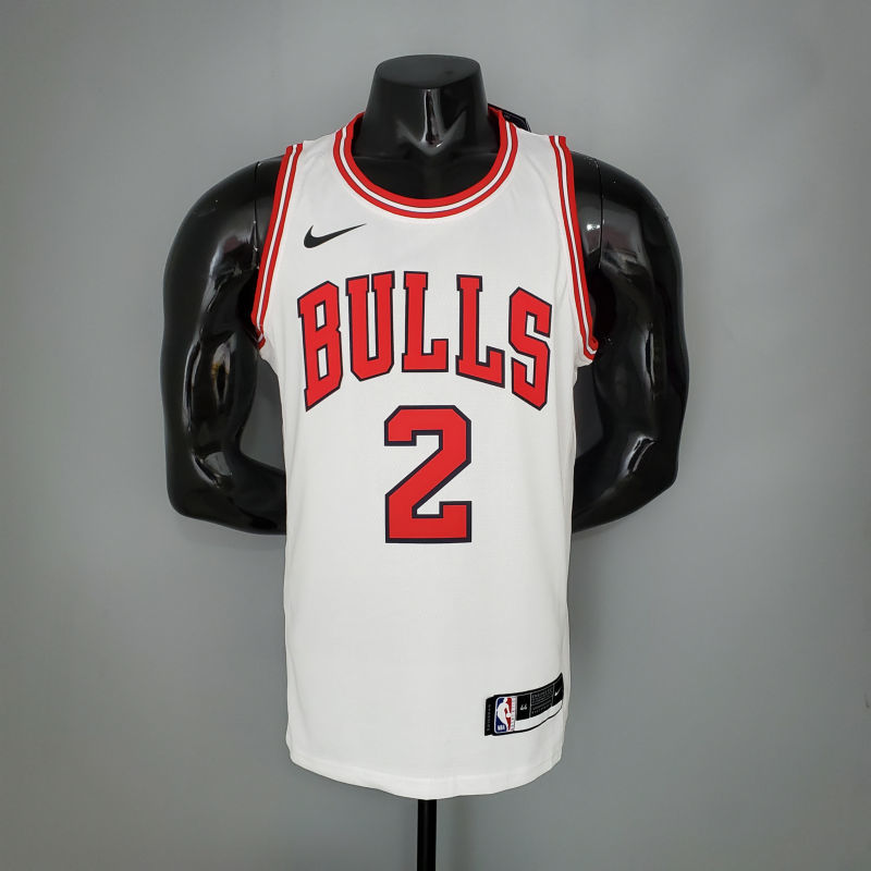 BALL#2 Chicago Bulls white NBA jersey Size S-XXL