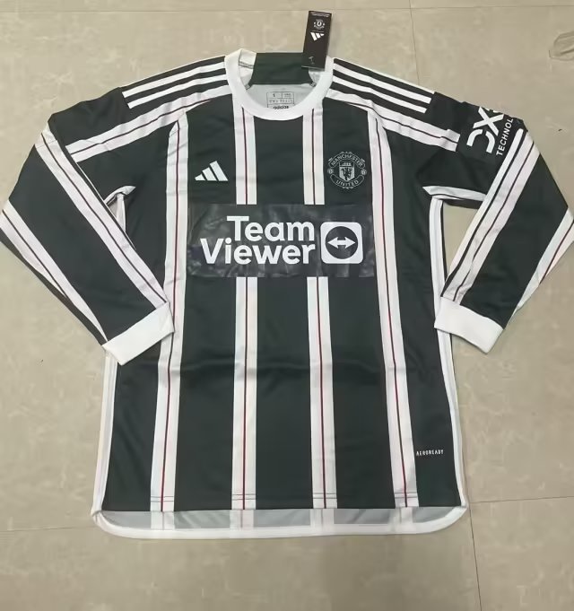 23-24 M-anchester U-nited Away Long Sleeve Soccer Jerseys Yupoo