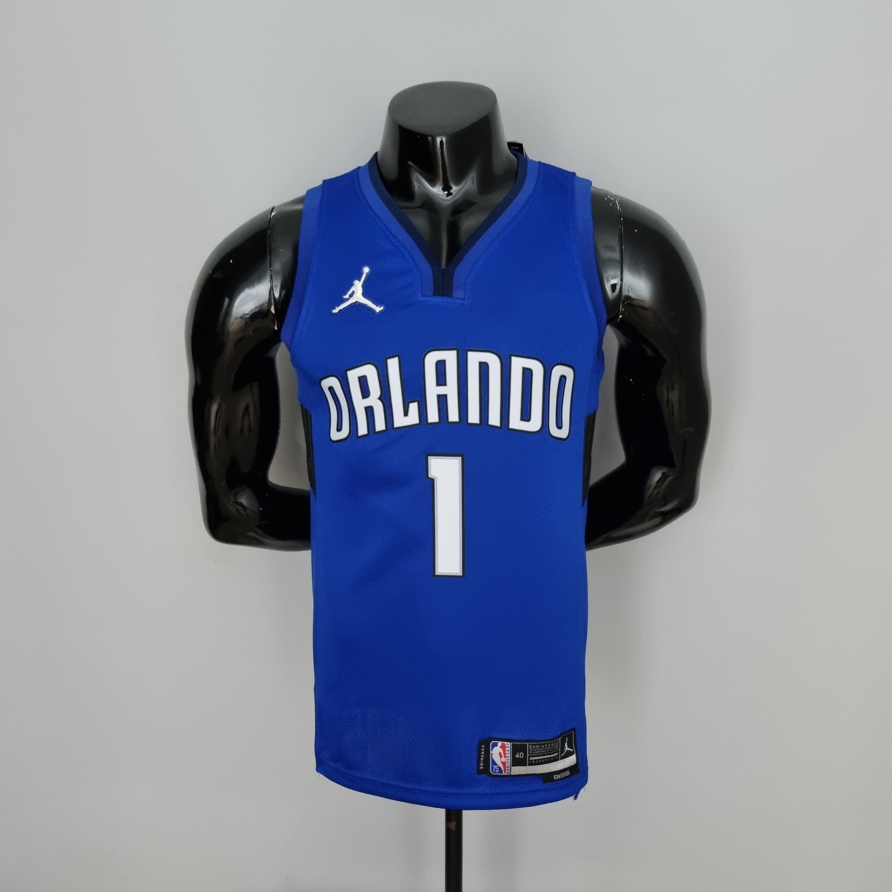 75th Anniversary McGrady #1 Orlando Magic Blue NBA Jersey S-XXL