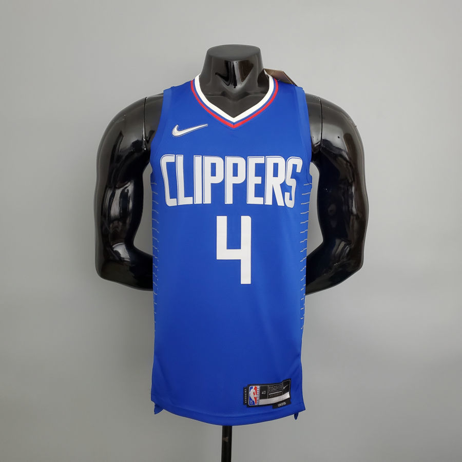 75th Anniversary Clippers Blue White NBA Jersey S-XXL