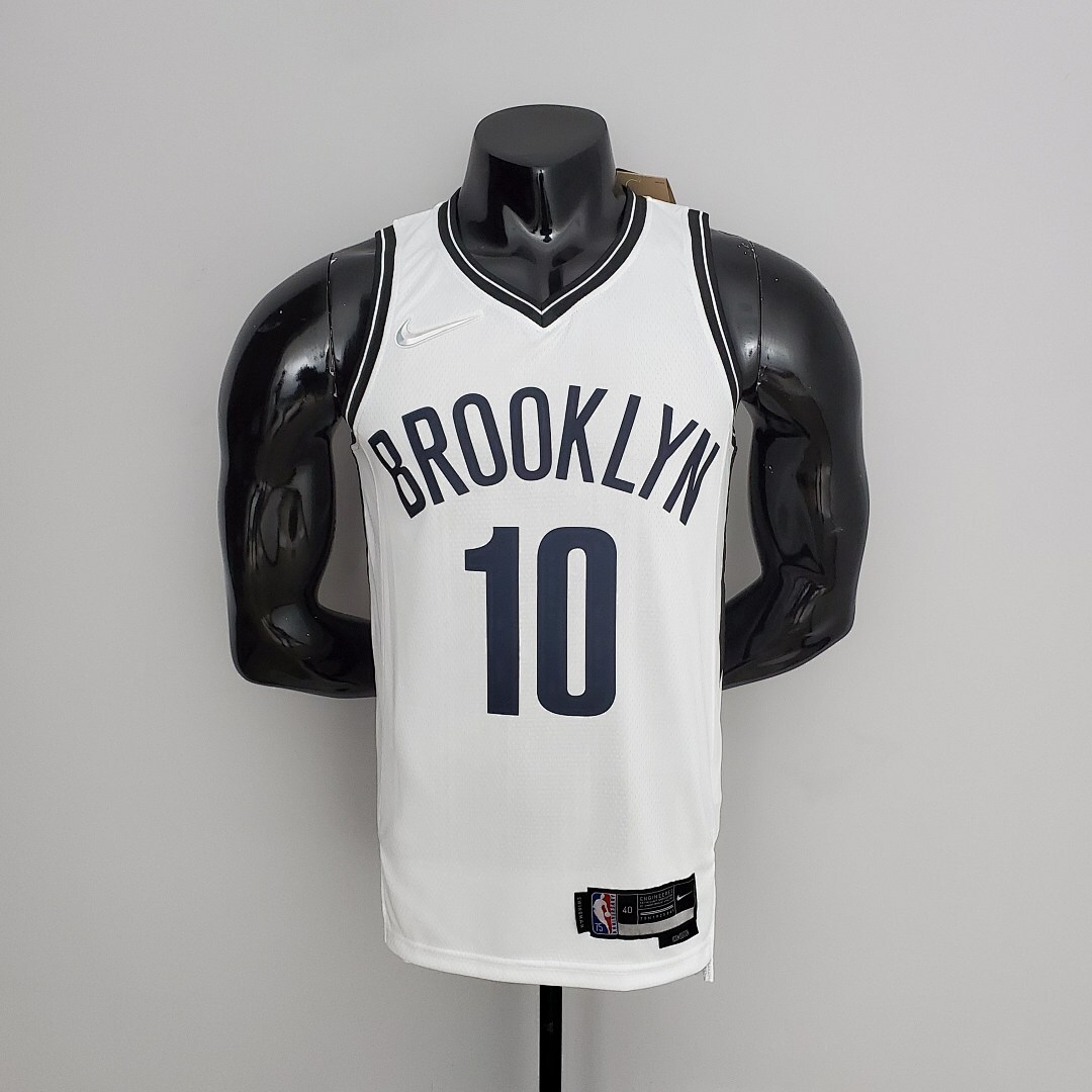 75th Anniversary Simmons #10 Nets White NBA Jersey S-XXL