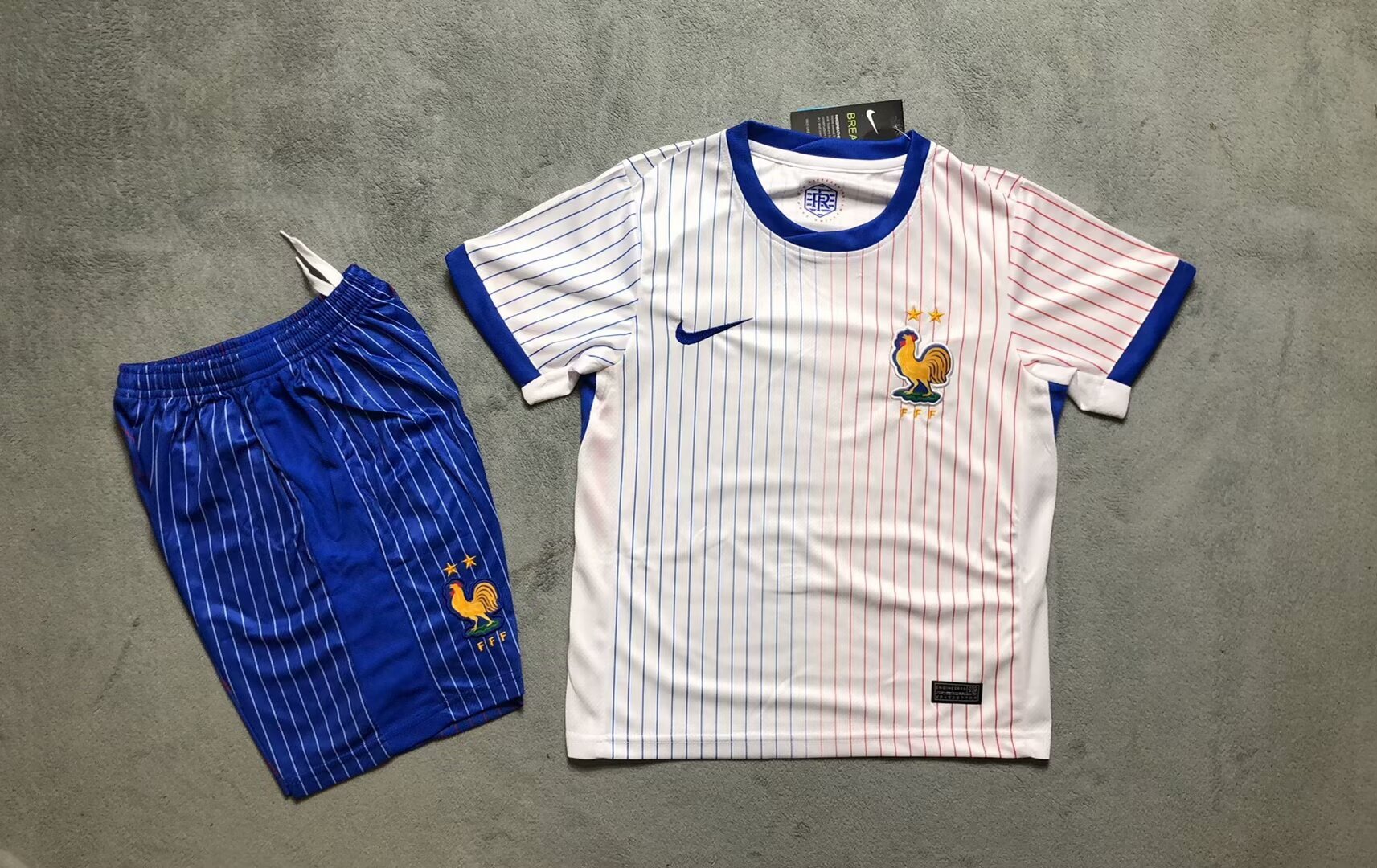 2024 France Away Kids Yupoo Soccer Jerseys