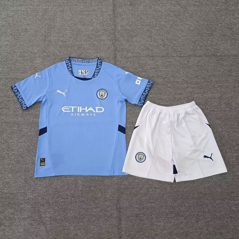 24/25 Manchester City Home Kids Soccer Jerseys Yupoo
