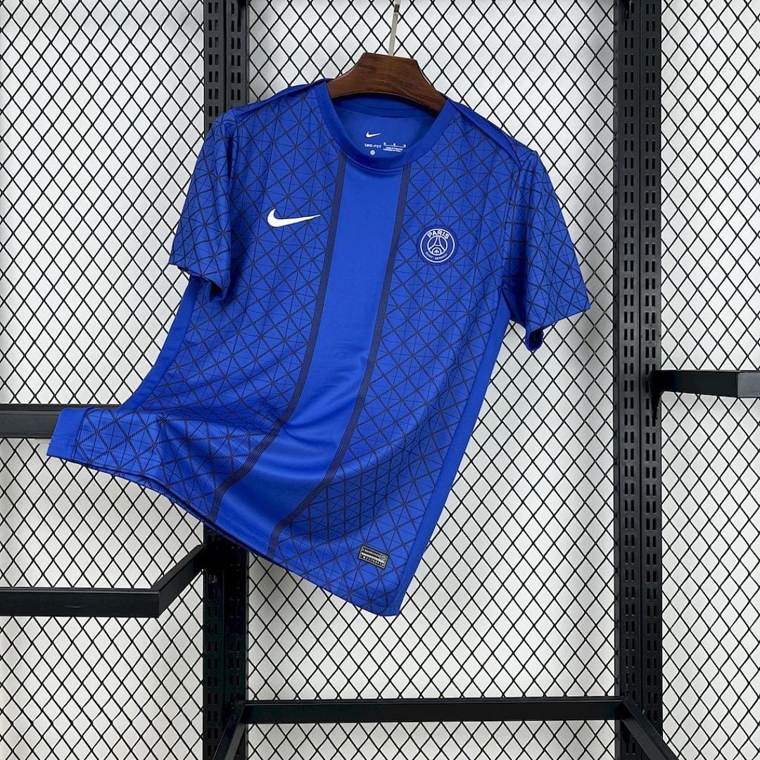 Paris Saint-Germain 2025/26 Pre-match training blue Jersey