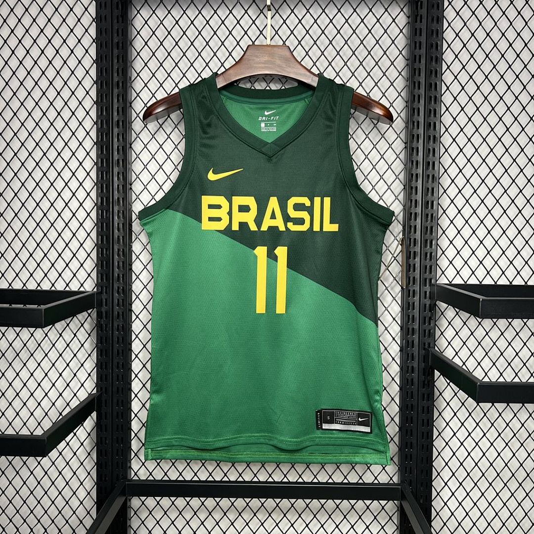Brazil 2024/25 Gui Santos#11 Away Basketball Jersey