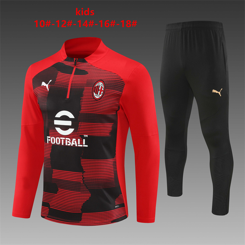 24-25 AC Milan Kids Long Sleeve Training Suit Yupoo