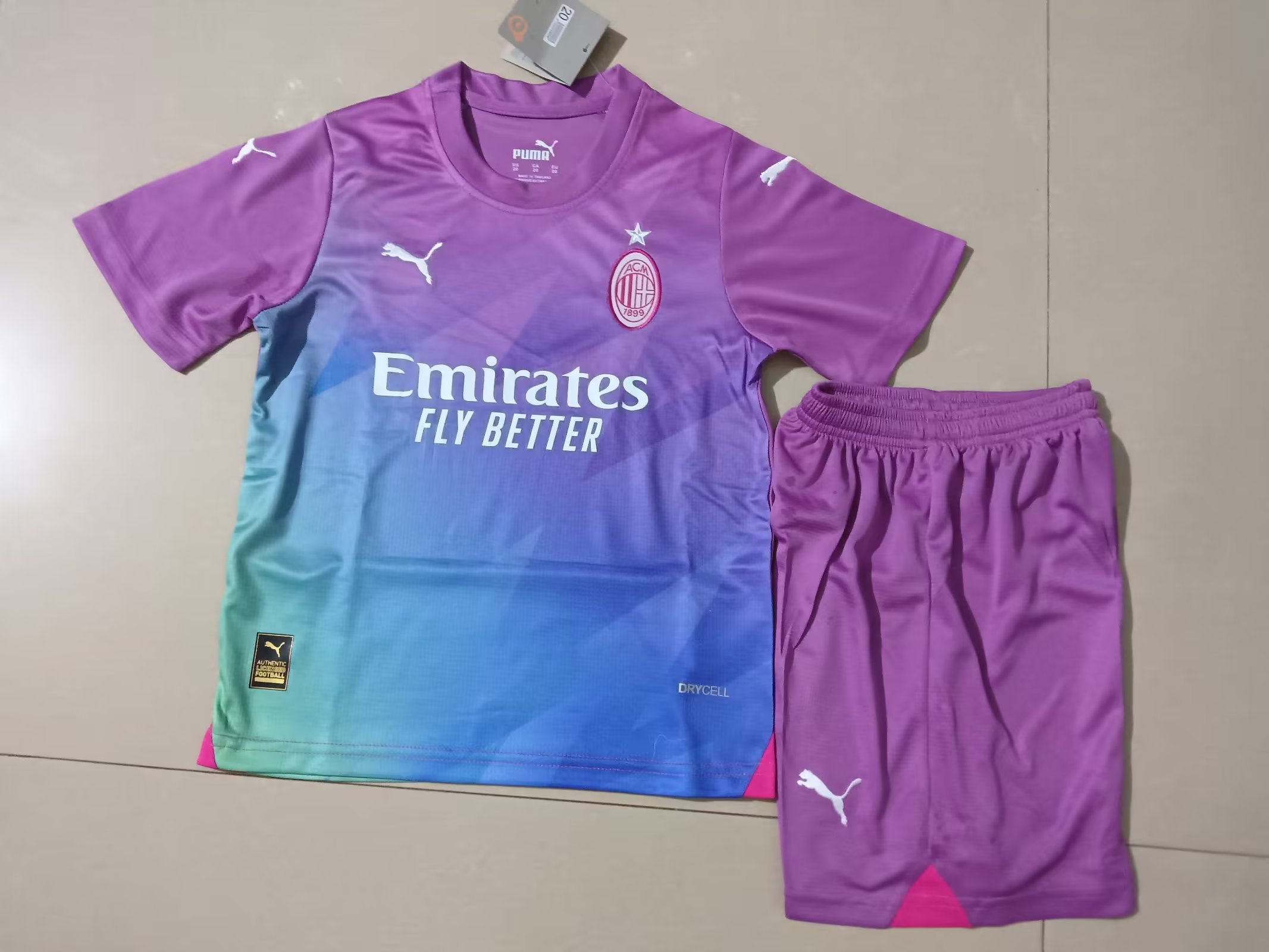 23-24 AC Milan Third Kids Soccer Jerseys Yupoo