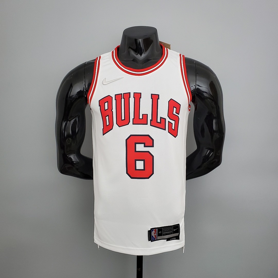 75th Anniversary CARUSO#6 Bulls White NBA Jersey S-XXL