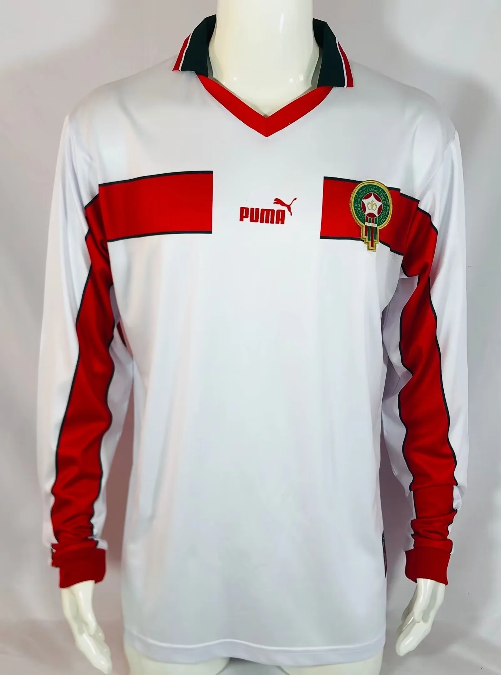 1998 Morocco Away Retro Long Sleeve Soccer Jerseys Yupoo