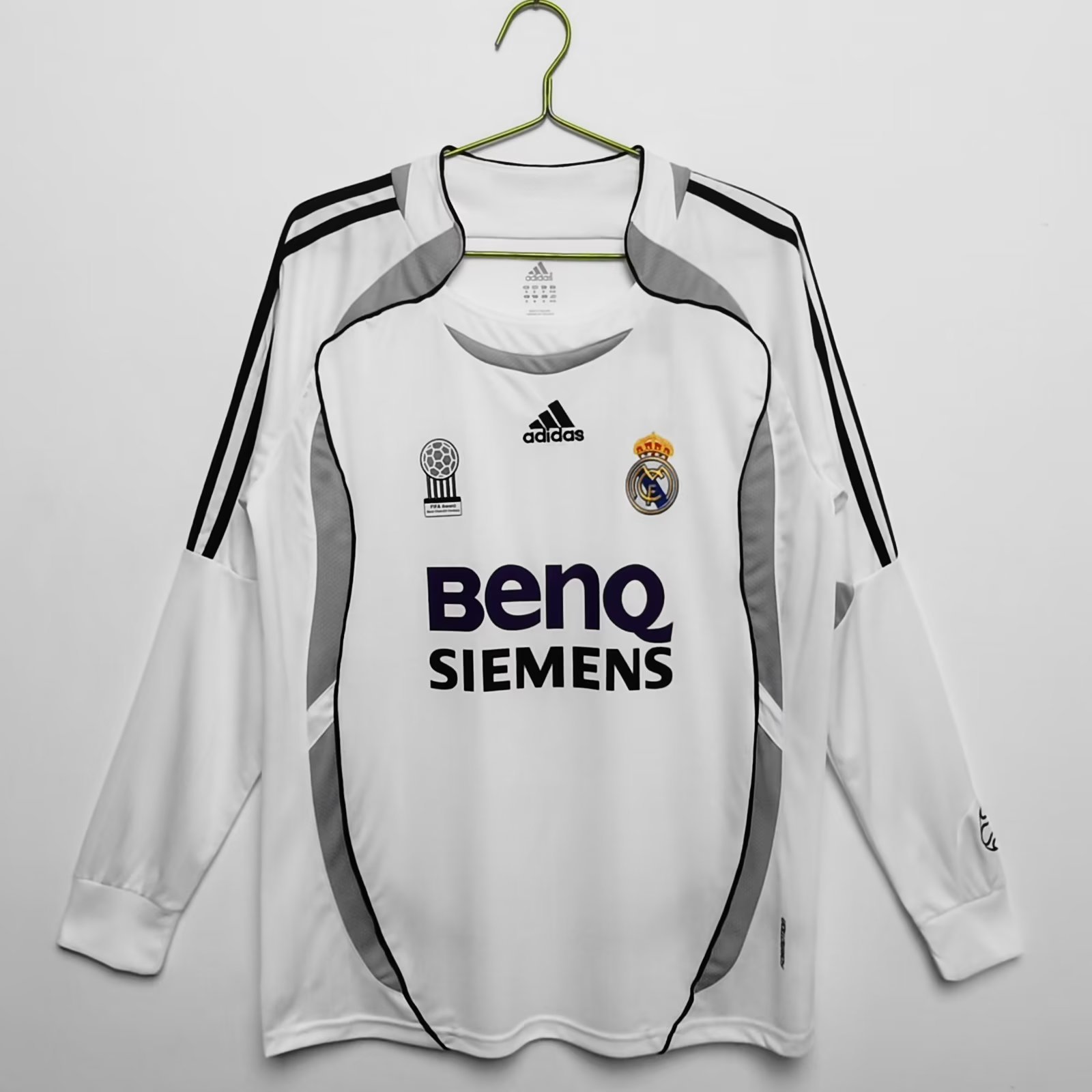 2006-07 Real Madrid Home Retro Long Sleeve Soccer Jerseys Yupoo