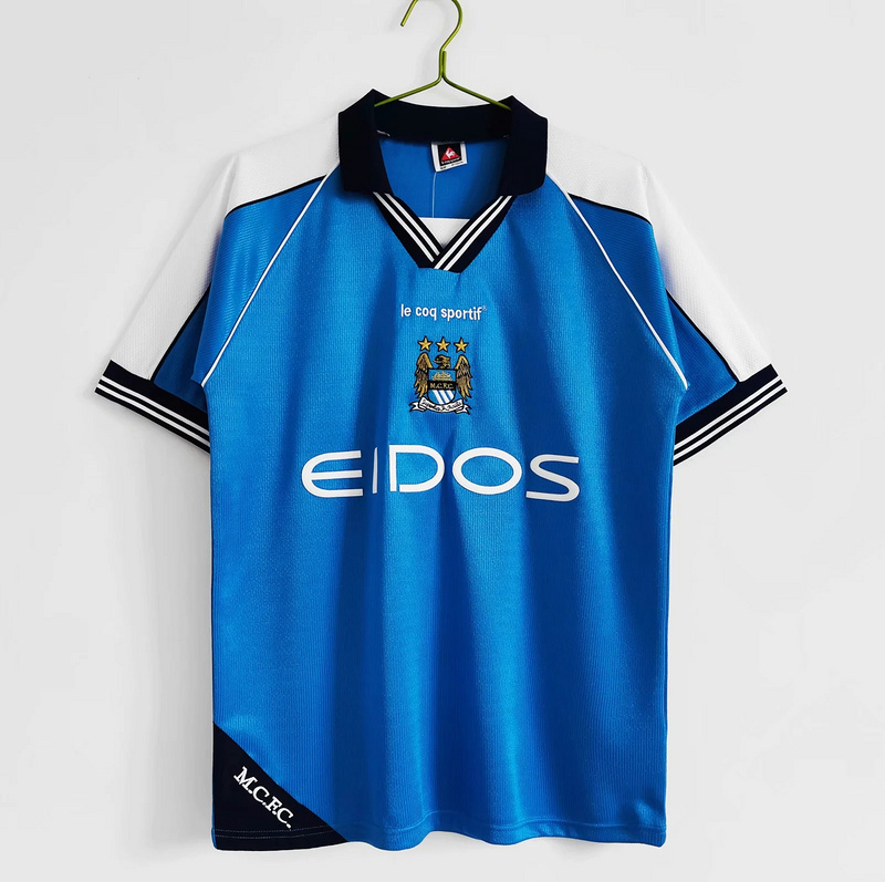 99-01 Manchester City Home Retro Soccer Jerseys Yupoo