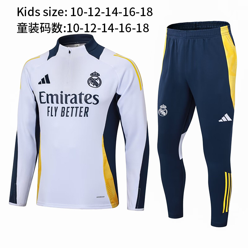 24-25 Real Madrid Kids Long Sleeve Training Suit Yupoo