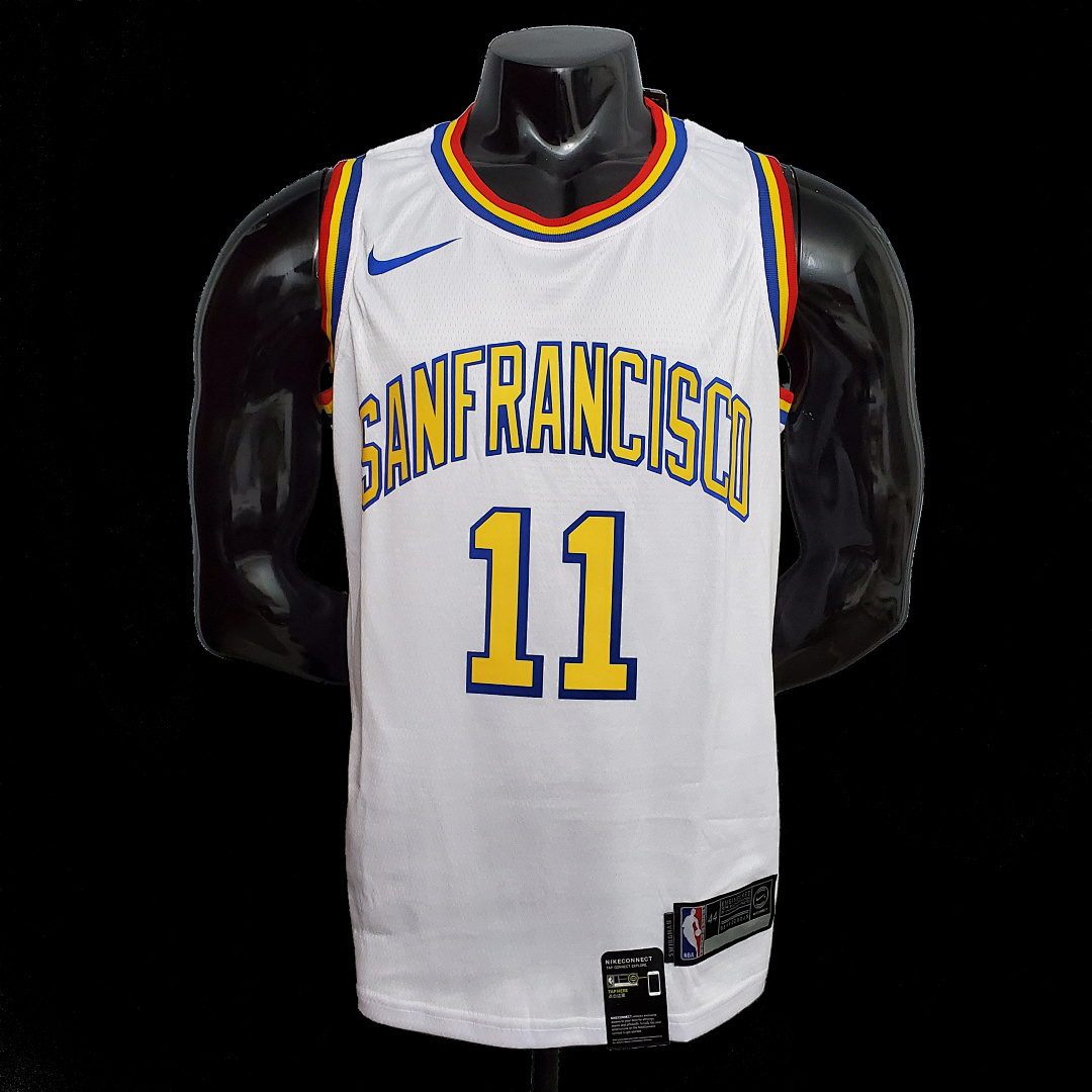 Thompson #11 Golden State Warriors Retro white NBA jersey SizeXS-XXL Nike connect recognition