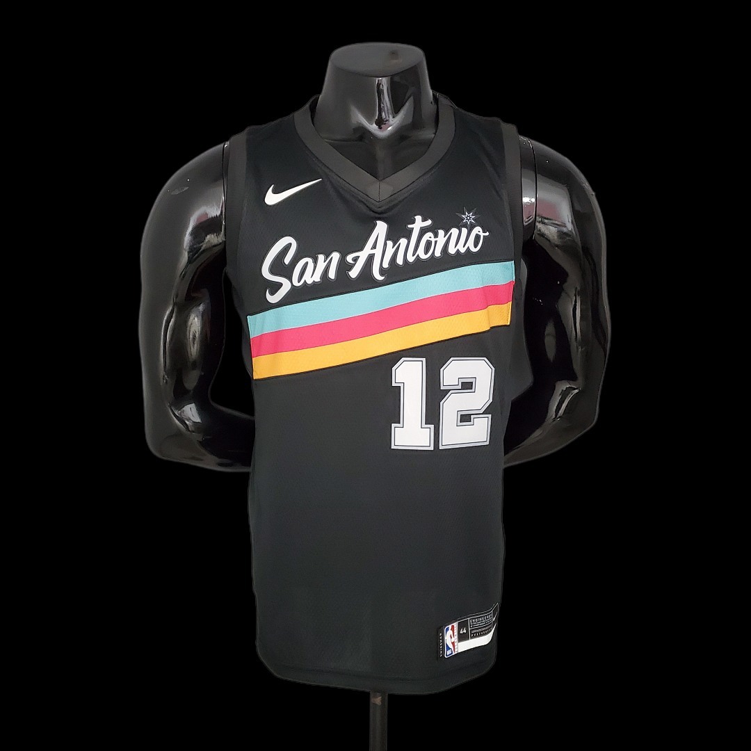 New ALDRIDGE#12 season Spurs City Edition black NBA jersey S-2XL