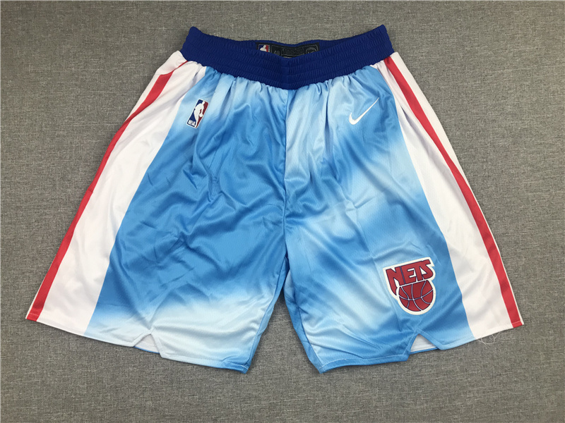 Nets Blue Shorts Embroidery