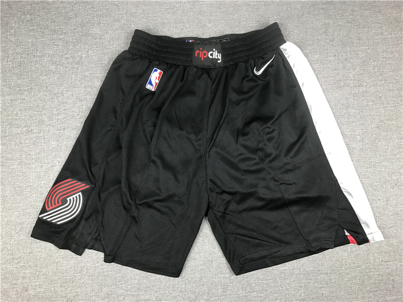 Blazers #0 City Edition Black Shorts Embroidery